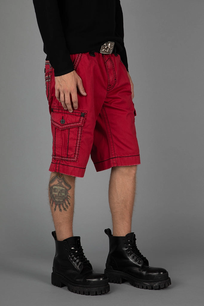 Casual Comfort Chill Breeze Red Cargo Shorts