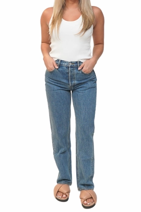 Daily Musthave Streetwear Fan Evening Stroll Elegant Childhood Jean in Classic Blue
