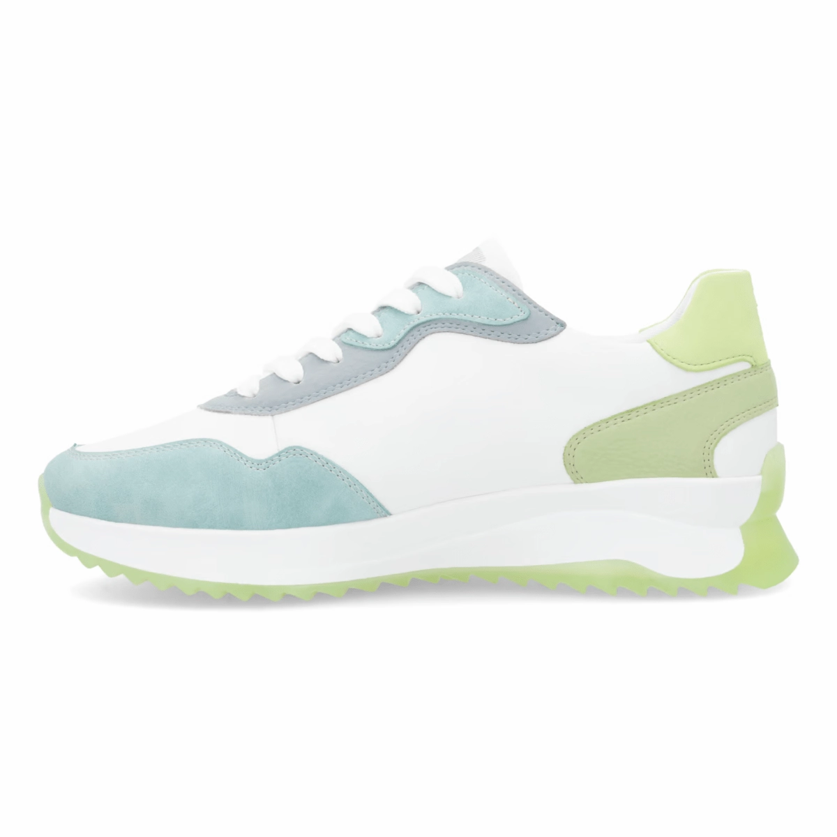 Rieker Women's W1308-81 Dhara Lagoon/White/Blue/Light Mint/Lime Compression Molded Cushioning