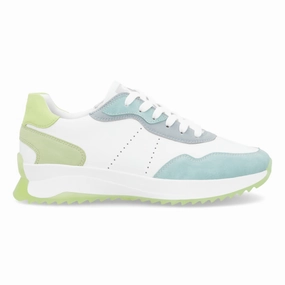 Rieker Women's W1308-81 Dhara Lagoon/White/Blue/Light Mint/Lime Flexible Arch