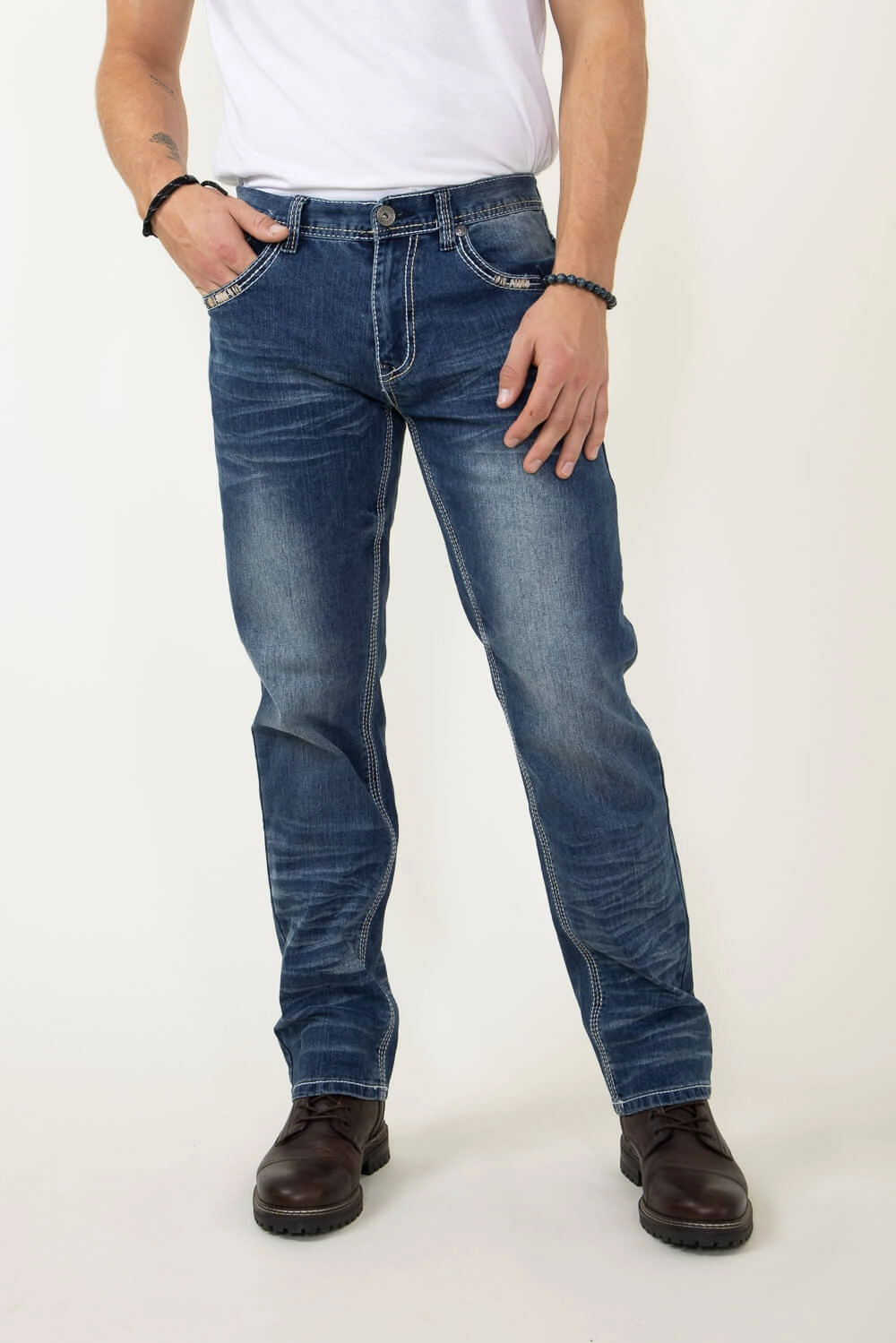 Weather Friendly All Season Style True Luck Liam Straight Jeans for Men | TL18150007