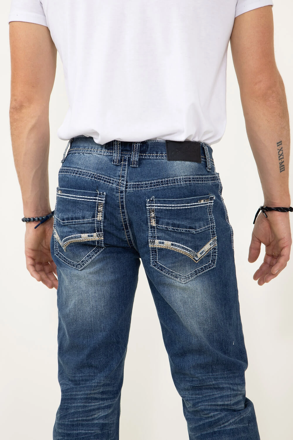 Relaxed Style City Walk Trend Setter True Luck Liam Straight Jeans for Men | TL18150007