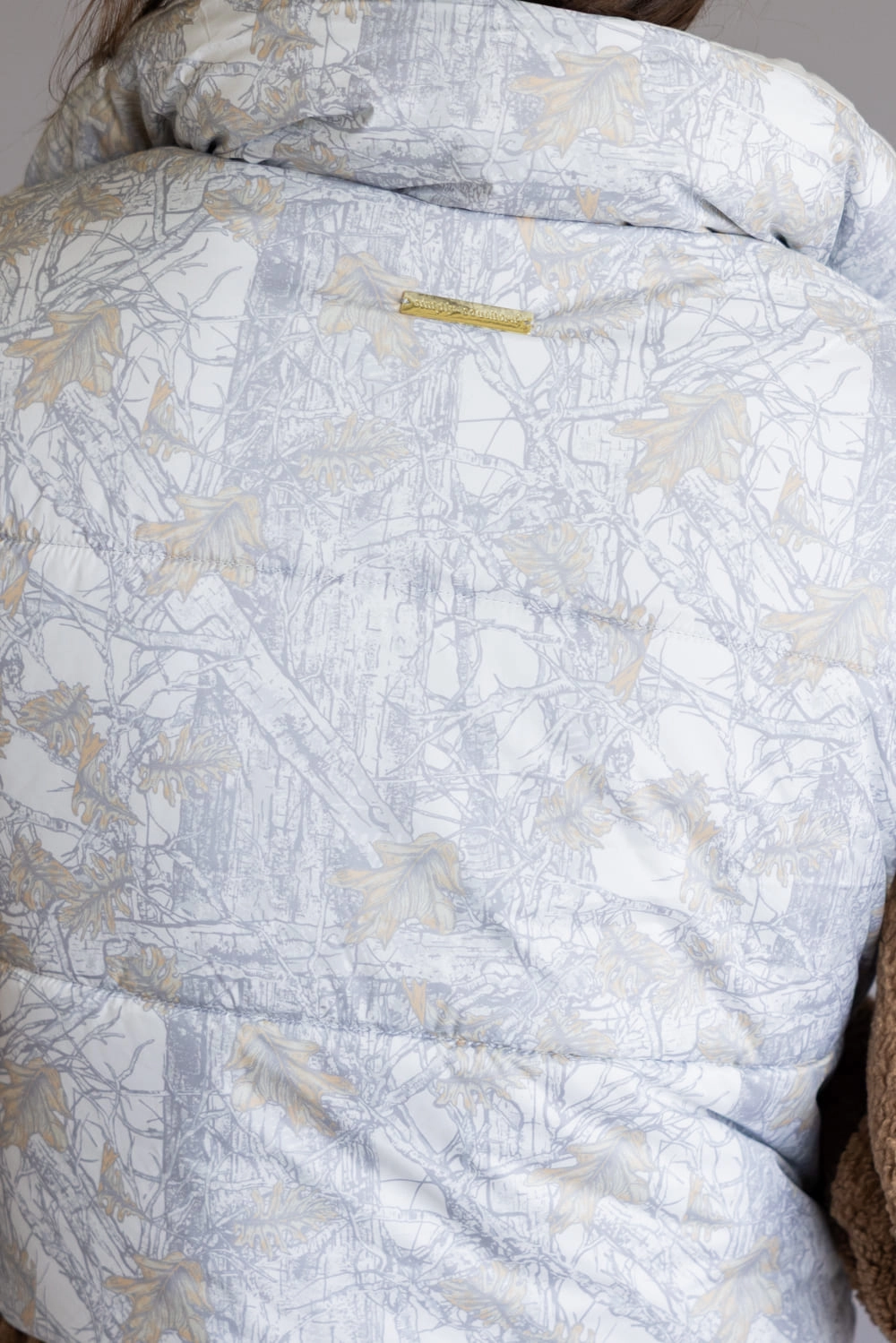 Cool Season Waterproof Design Retro Style Simply Southern Cropped Puffer Vest for Women in Camo White | PP-0225-VEST-PUFFR-CAMOWHT