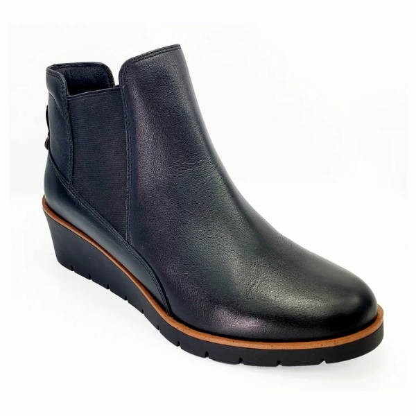Protective Footwear Insulated Stylish Explorer Reverse Women's Galway Wedge Bootie Wide Black