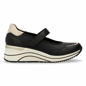 Workout Gear Street Step Rieker Women's D0T13-03 Eleni Black/Shell/White