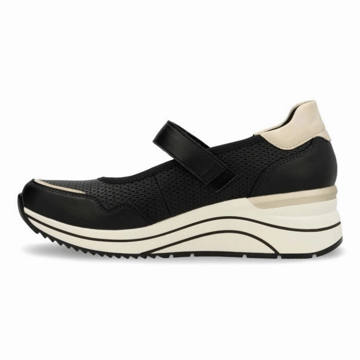Smooth Flow Rieker Women's D0T13-03 Eleni Black/Shell/White