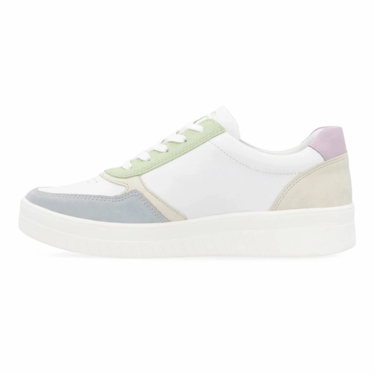 Rieker Women's Kendra D0J01-87 Blue/White/Cream/Rose/Mauve/Light Mint Lace Up Closure System Lace System