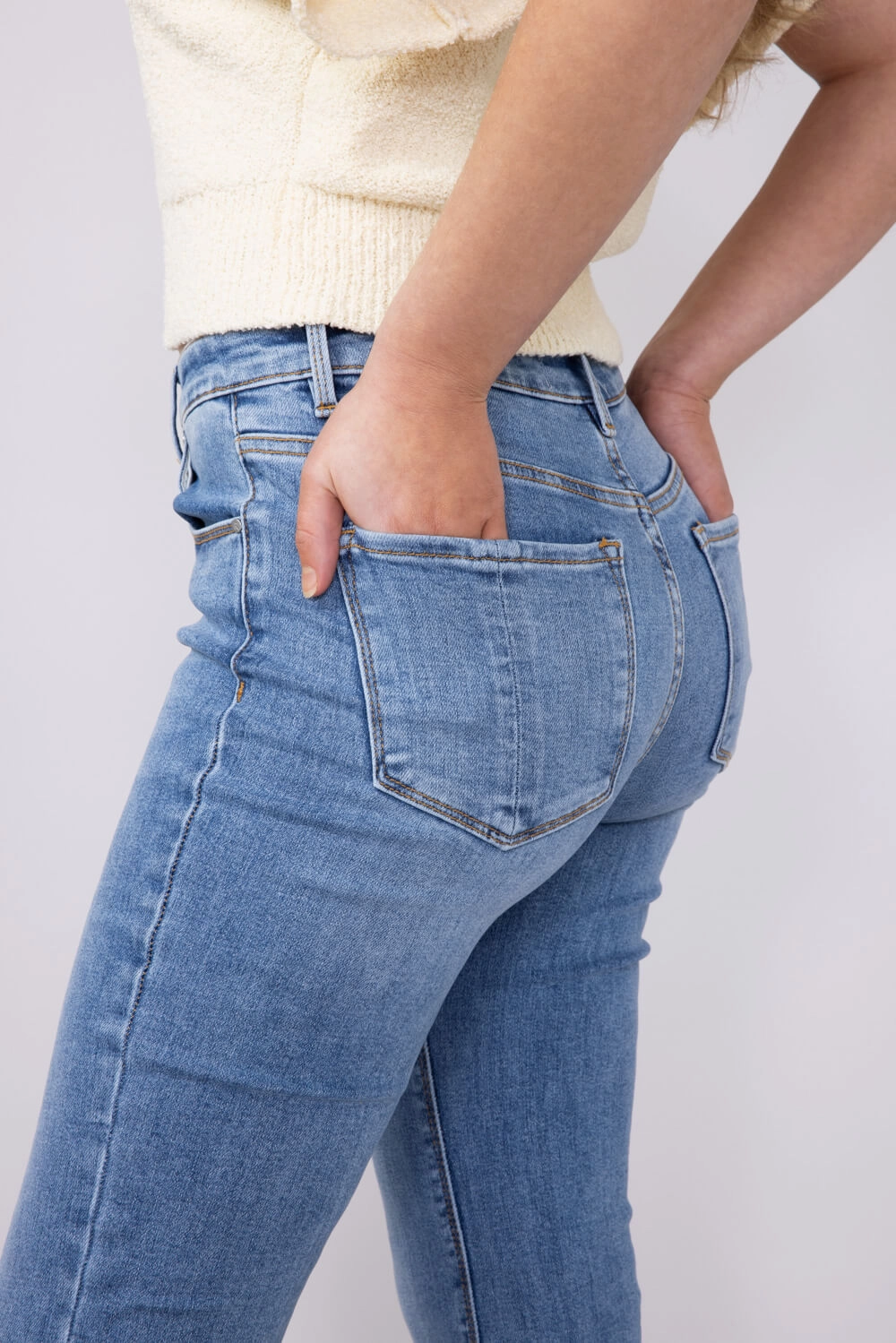 Risen Mid Rise Flare Jeans for Women | RDP5404CH-MD Flexible Match