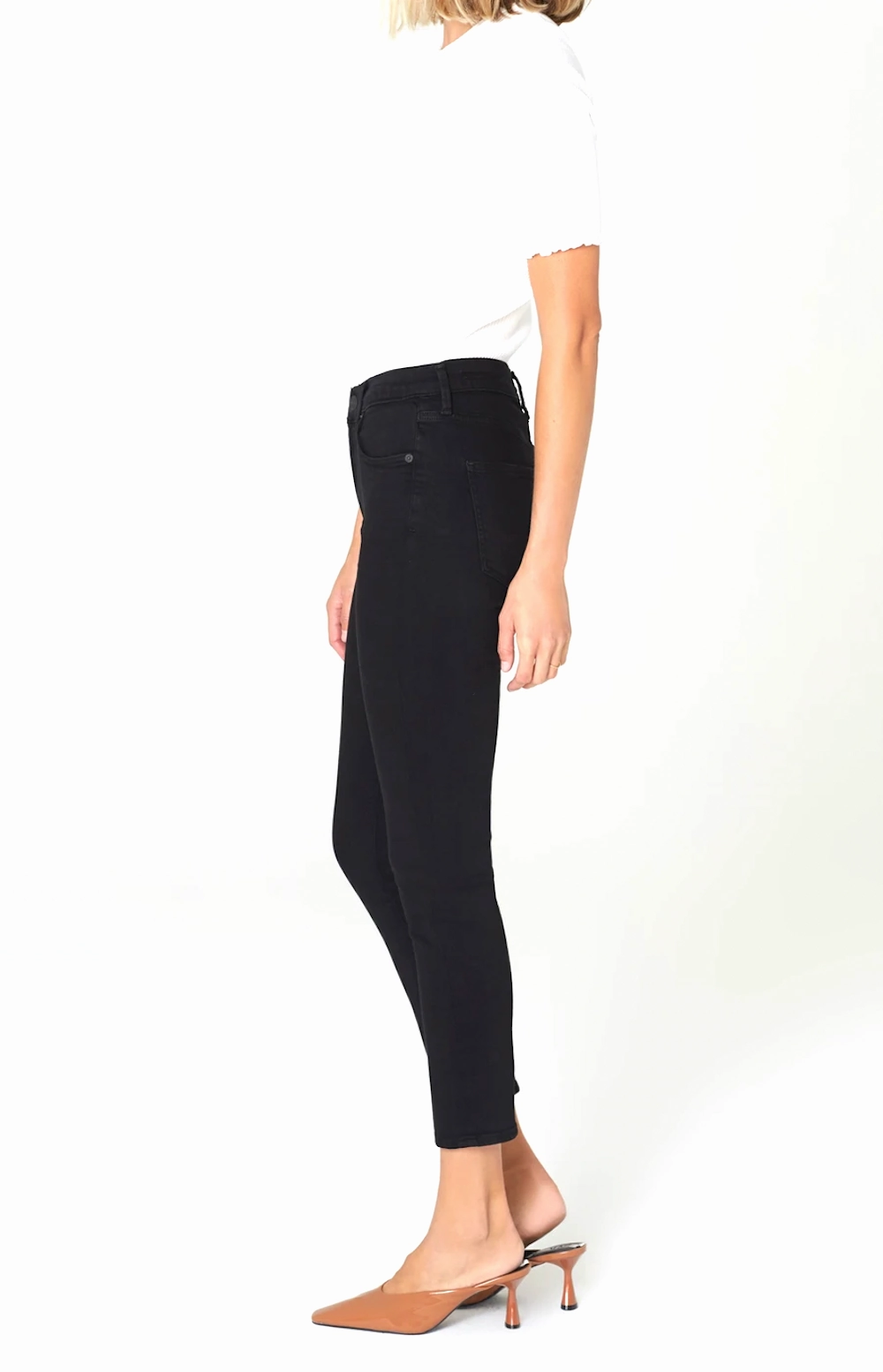 Day Off Fit Rocket Mid Rise Ankle Skinny in Plush Black