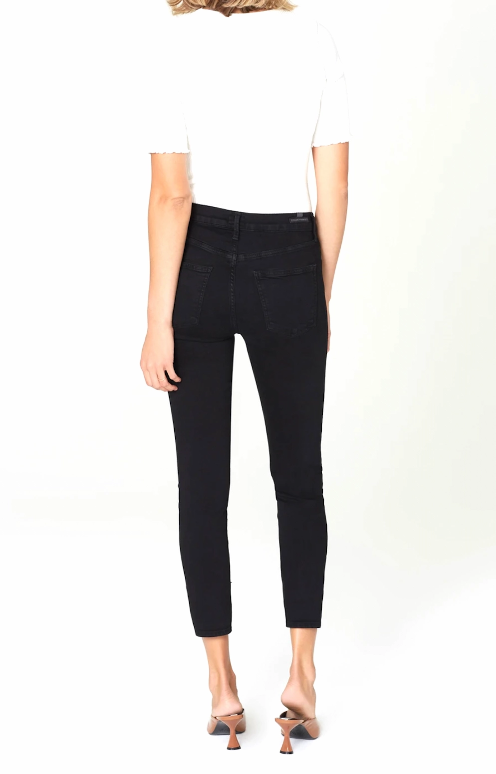 Rocket Mid Rise Ankle Skinny in Plush Black Casual Fit Adaptive Look