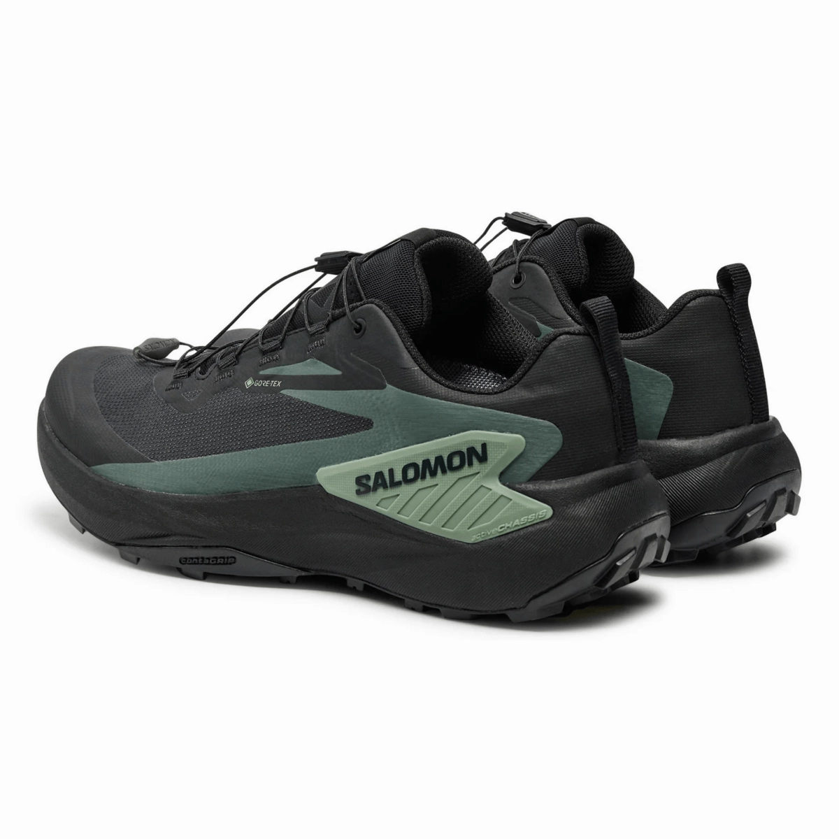 Salomon Men's Genesis Gore-Tex Black/Agave Green/Urban Chic Versatile Pair