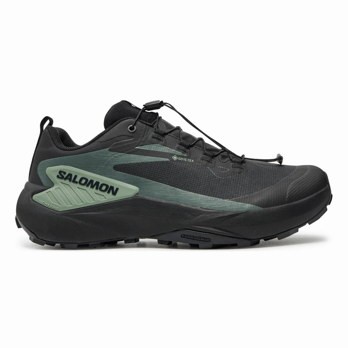 Pace Drive SecureFit Salomon Men's Genesis Gore-Tex Black/Agave Green/Urban Chic