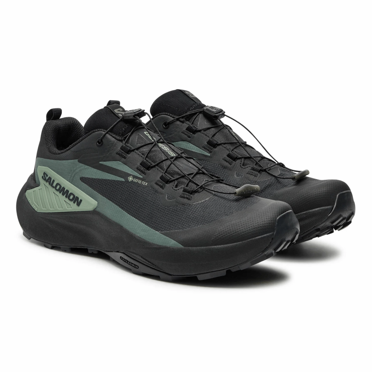 Salomon Men's Genesis Gore-Tex Black/Agave Green/Urban Chic Cushioned Midsole Technology Quick Travel