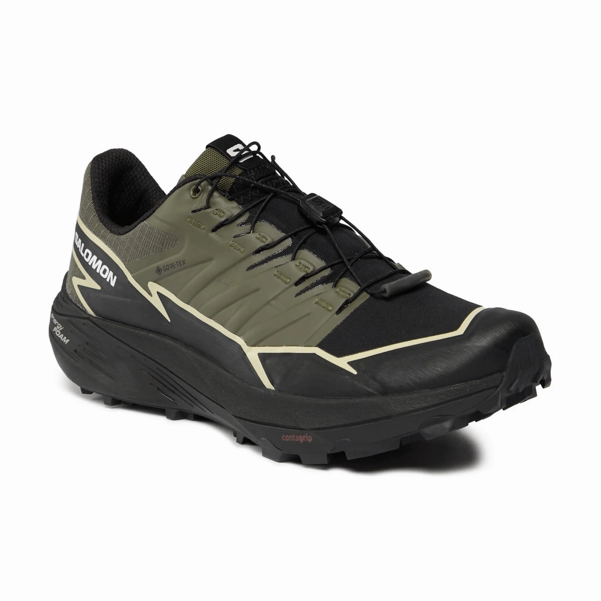 Salomon Men's Thundercross Gore-Tex Olive Night/Black/Alfalfa Thermoregulating Lining