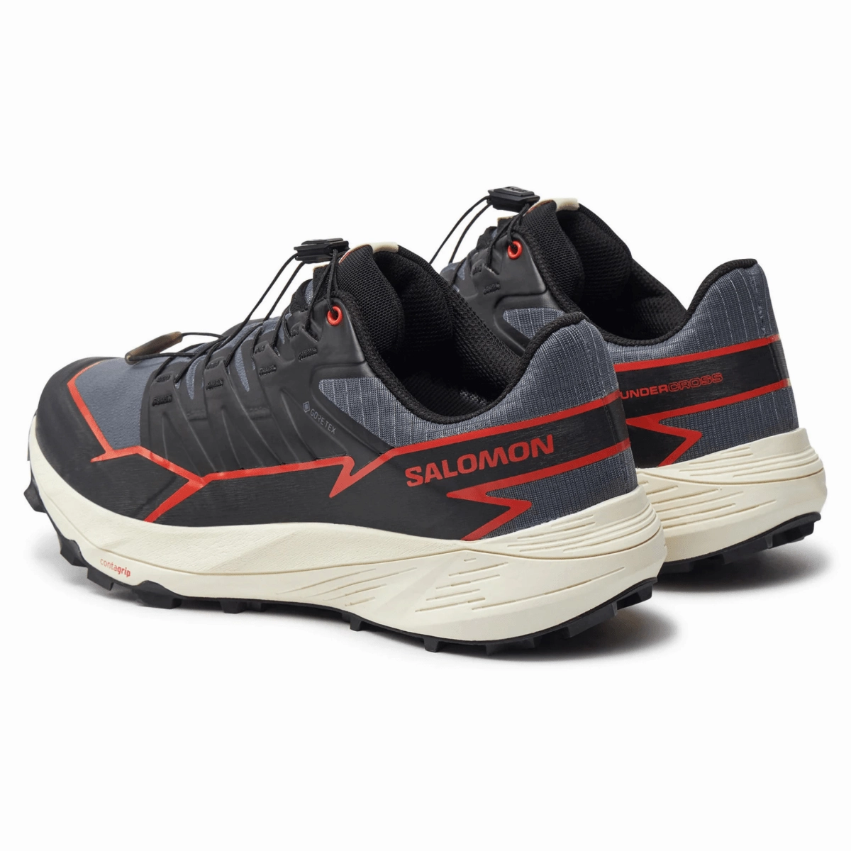 Salomon Men's Thundercross Gore-Tex Turbulence/Black/Cherry Tomato Comfortable Walk