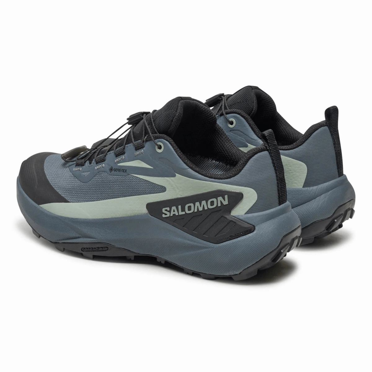 Street cushioning Ultra Performance Salomon Women's Genesis Gore-Tex Turbulence/Black/Green Milieu