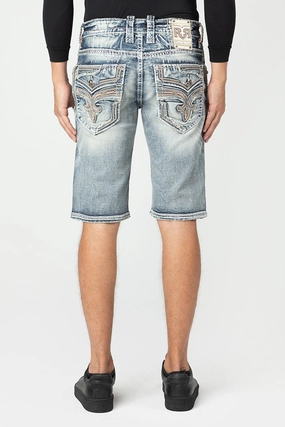 Adjustable Drawcord Satelite Denim Shorts