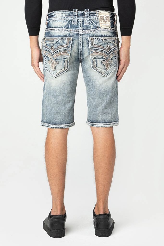 Adjustable Drawcord Satelite Denim Shorts