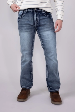 True Luck Peter Bootcut Jeans for Men | TL19356901 Smart Waistband