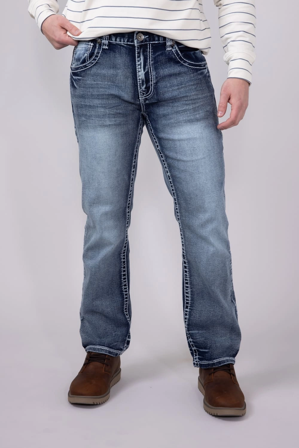 True Luck Peter Bootcut Jeans for Men | TL19356901 Smart Waistband
