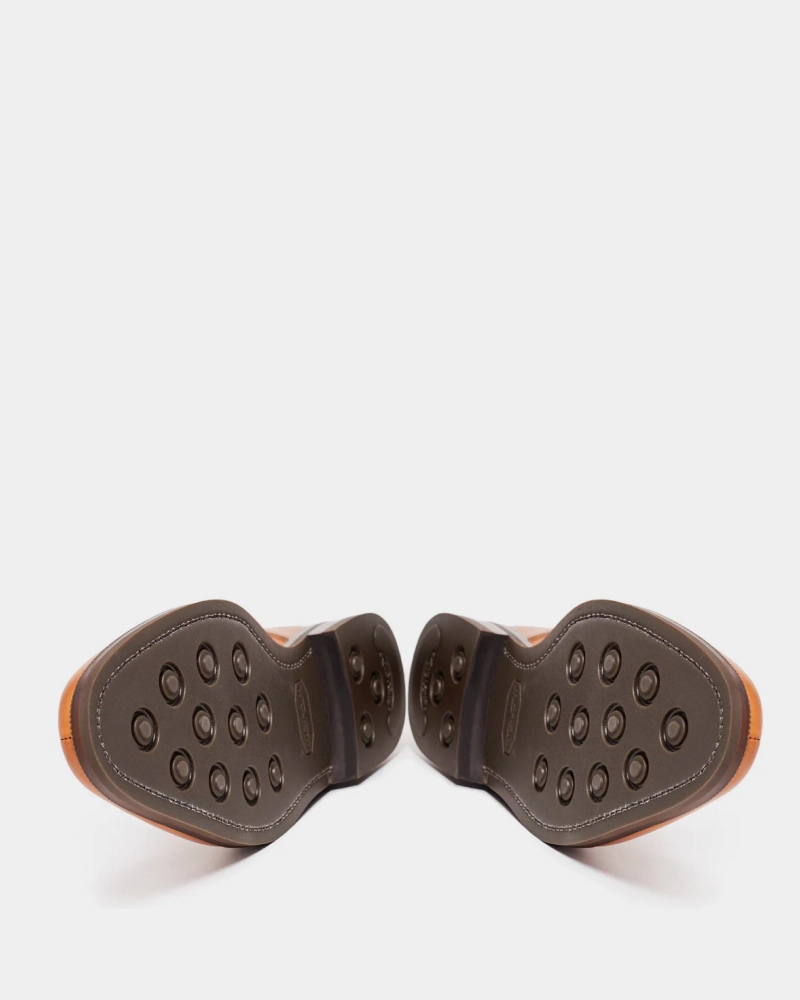 Office Ready Shoes Chic Comfort Cognac Calf Norwegian Split Toe Shoe