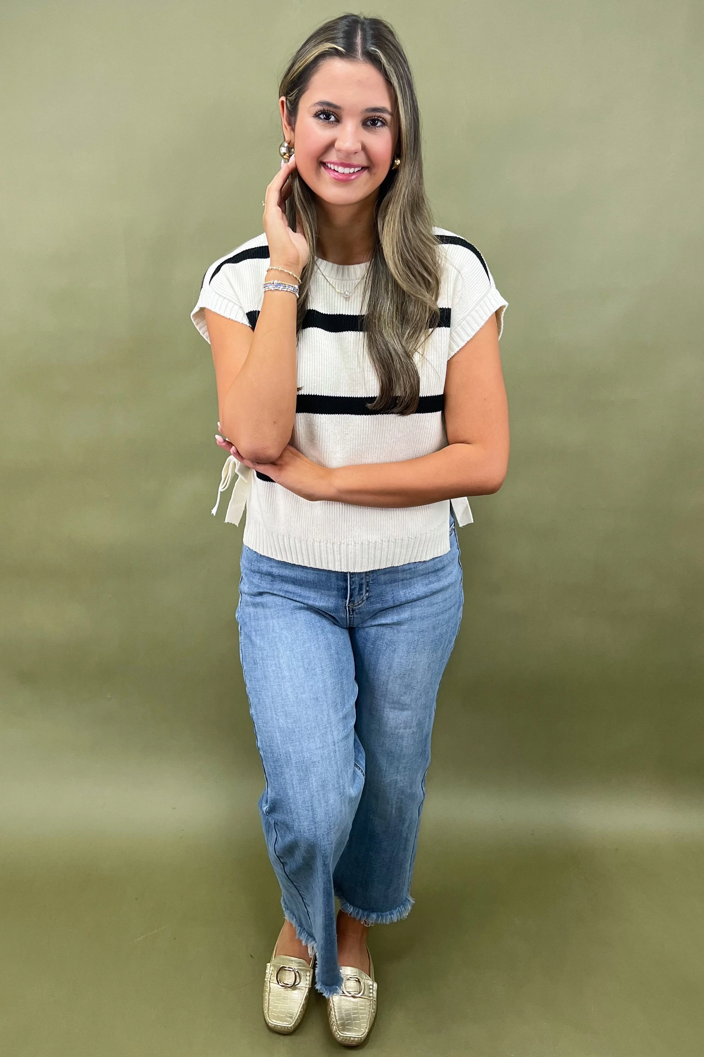 Seashell Stripes Sweater MultiPocket Configuration