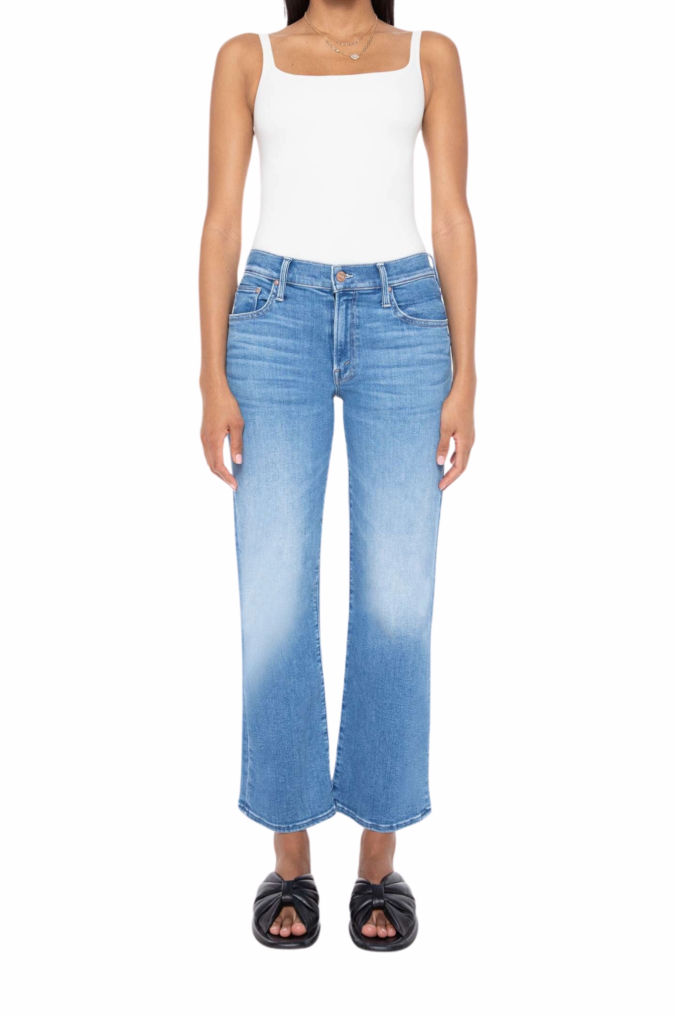 Effortless Clothing Elegant Bold Look The Mid Rise Rambler Zip Ankle in Out Of The Blue