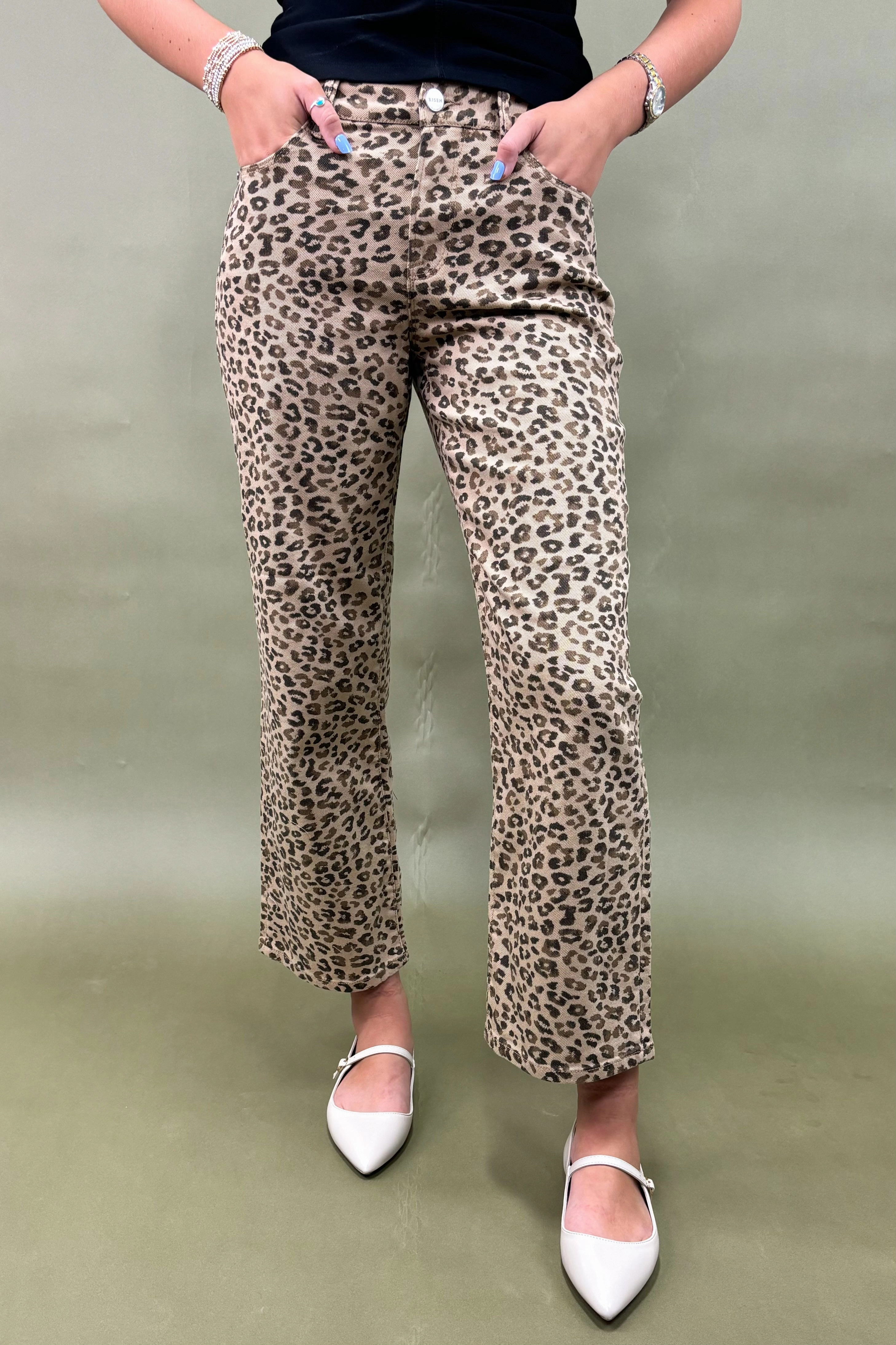 Essential Look WrinkleFreeFabric The Untamed Leopard Mid-Rise Jeans