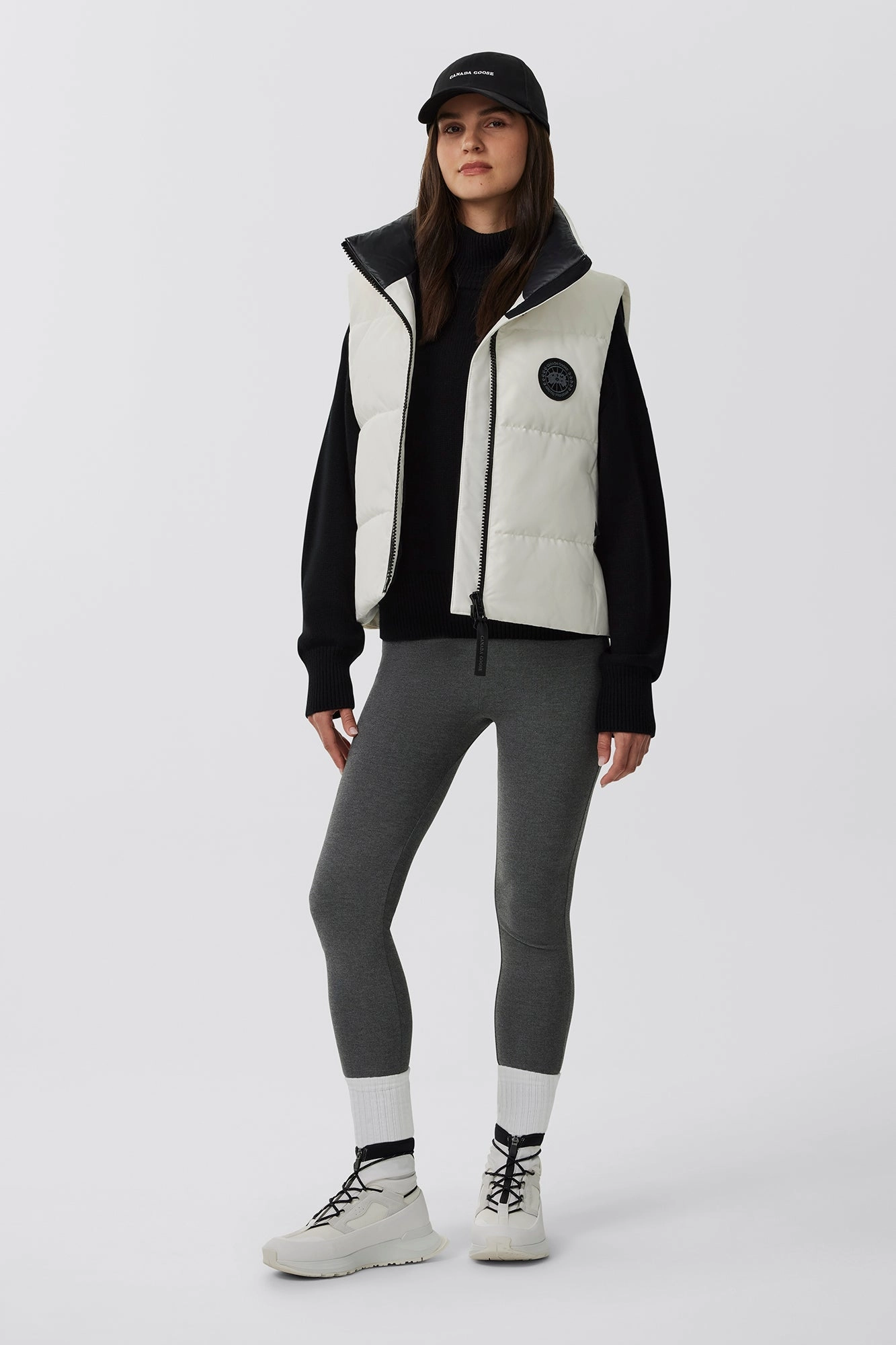 Grandview Cropped Vest Black Label Outdoor Style Staple