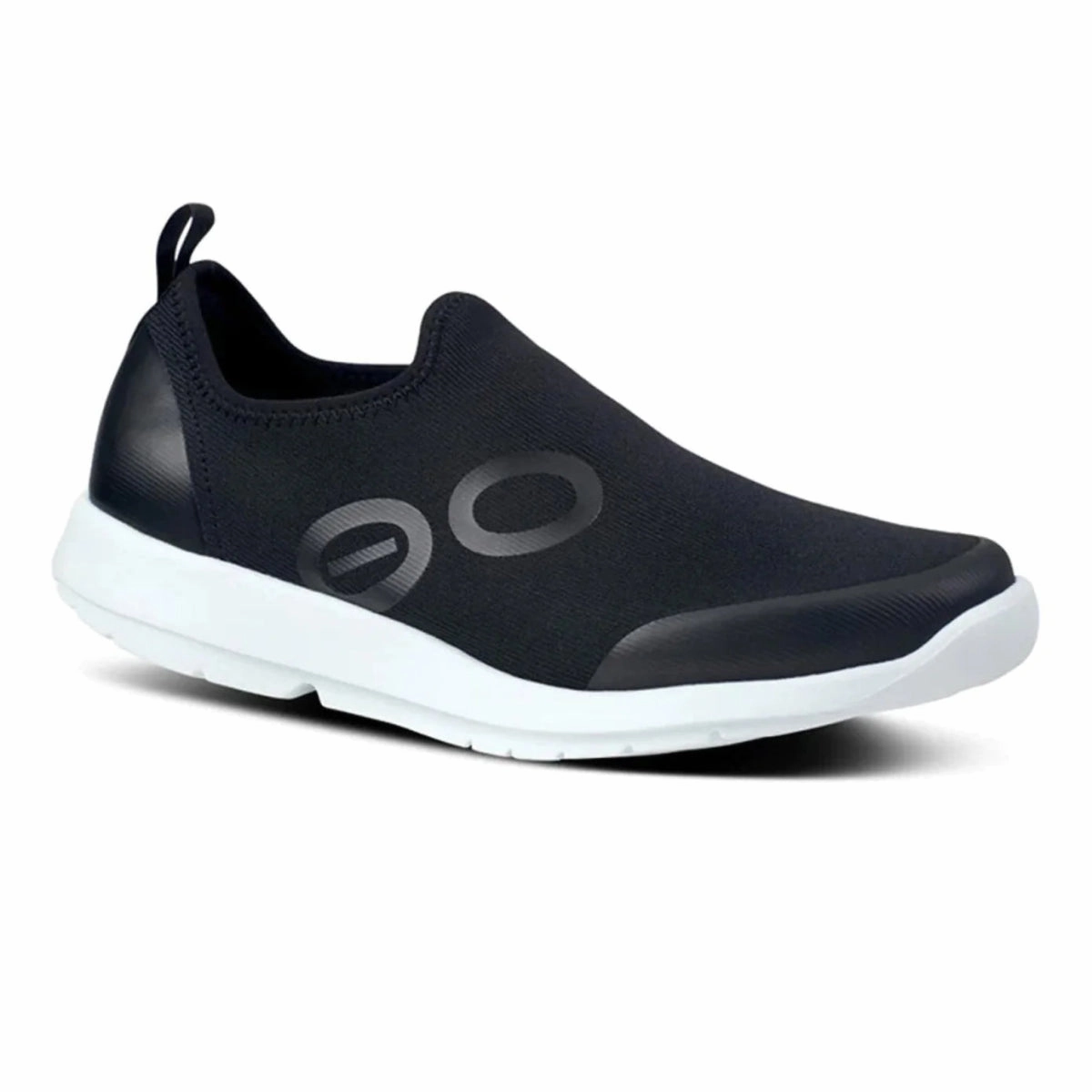 OOFOS Men's Oomg Sport Black/White Sole Sculpted cushioning Agile Walk