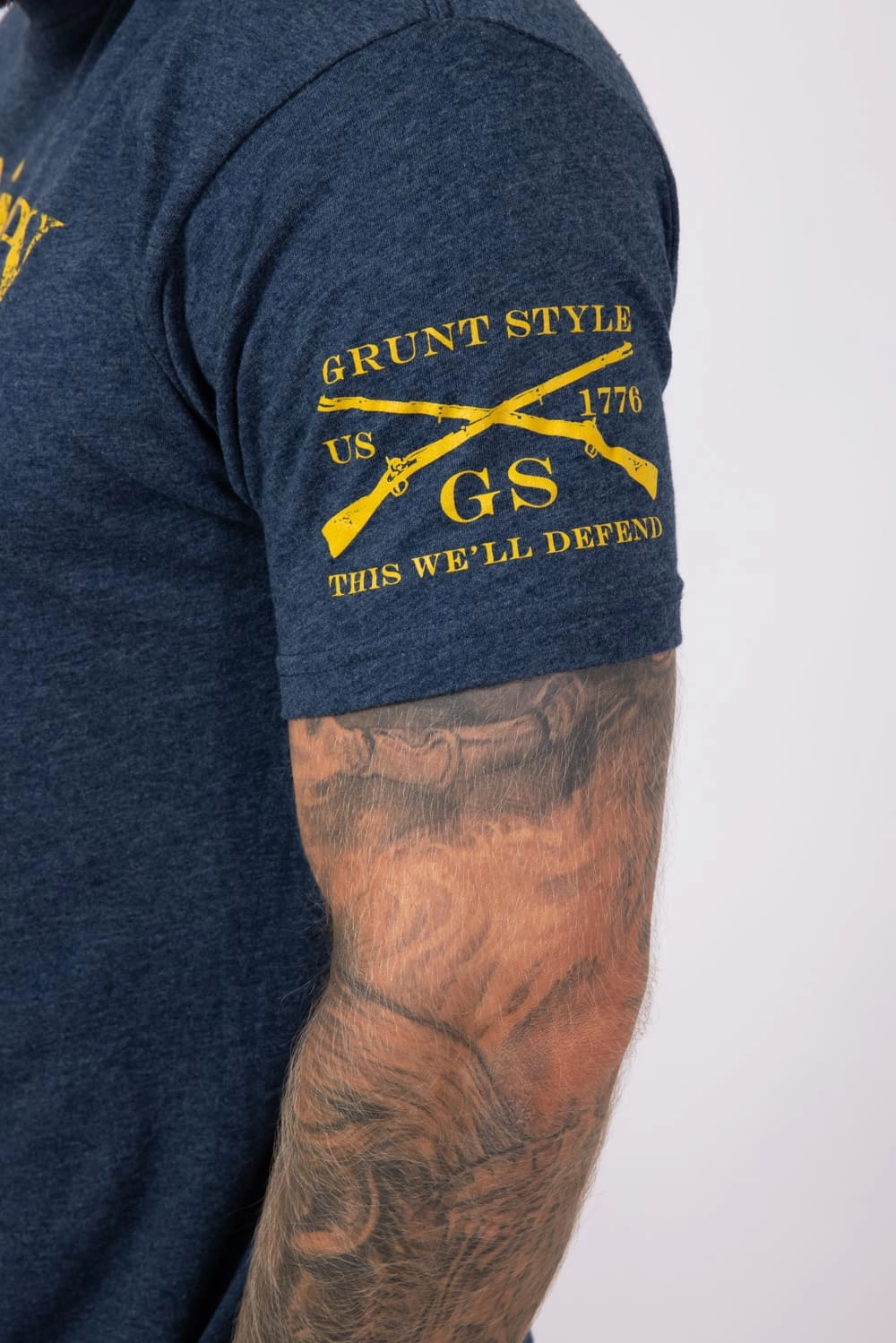 Grunt Style Whiskey Helps T-Shirt for Men in Navy | GS4793-NAVY Holiday Casual Casual Performance