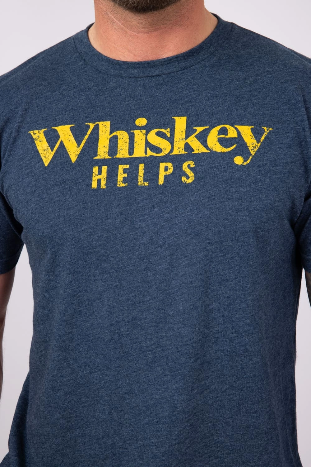 Grunt Style Whiskey Helps T-Shirt for Men in Navy | GS4793-NAVY Chic Outfit