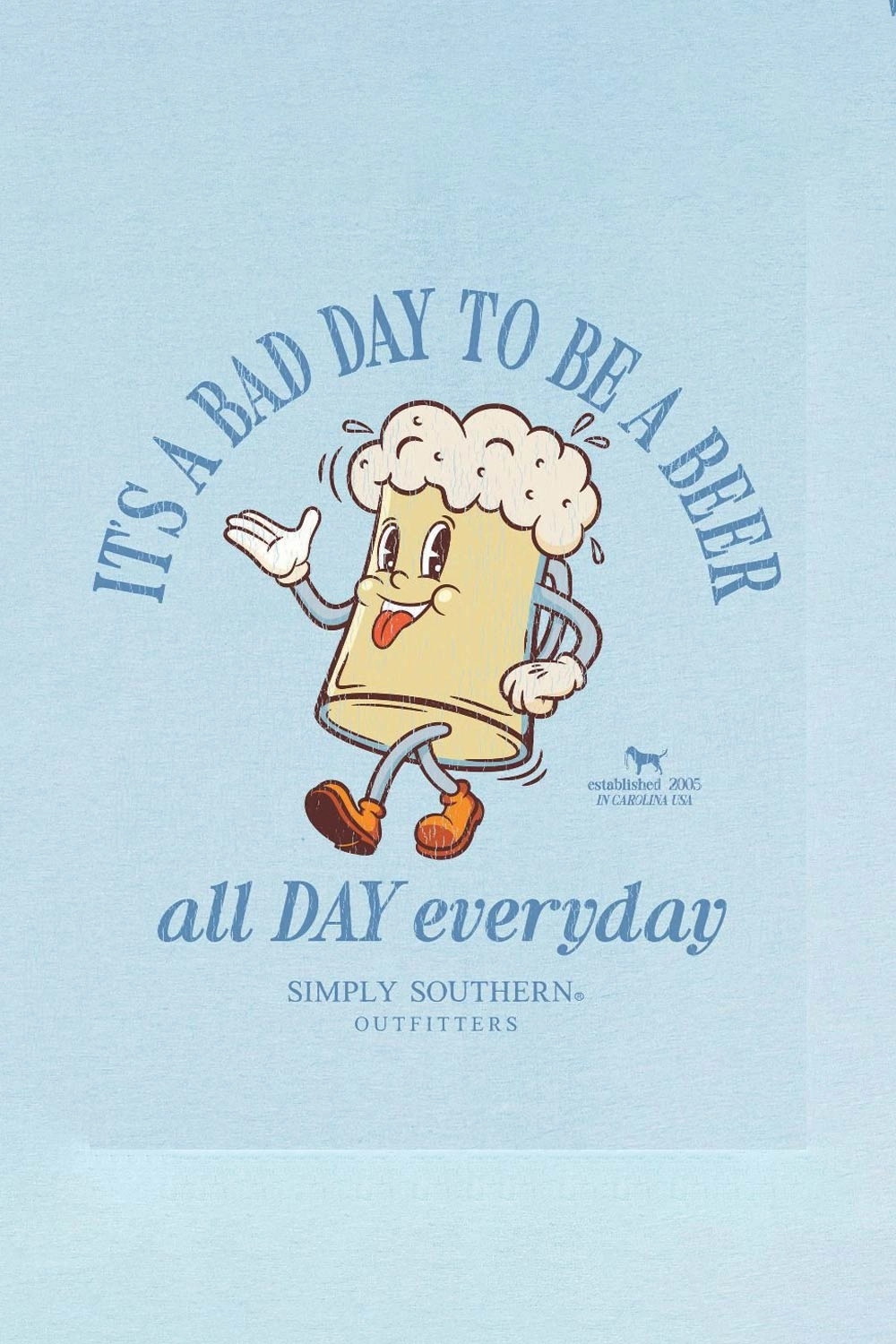 Breathable Flex Fit Simply Southern Beer T-Shirt for Men in Ice | MN-SS-DRINK-ICE