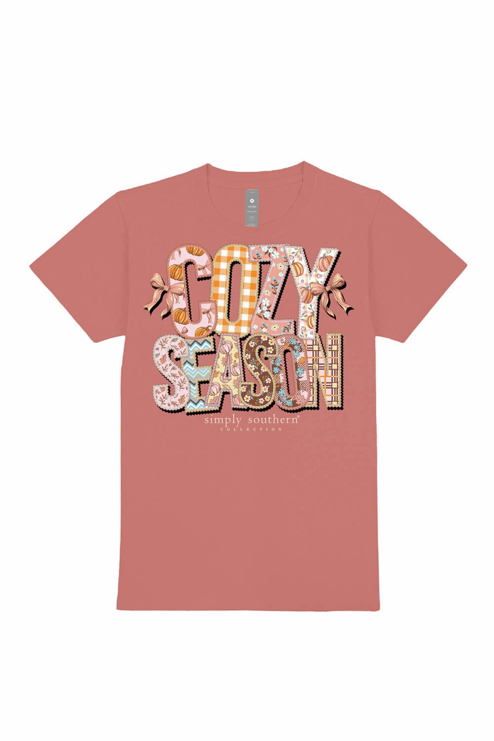 Moisture Control Fabric Biodegradable Textile Simply Southern Cozy Season T-shirt for Women in Maple | SS-COZY-MAPLE