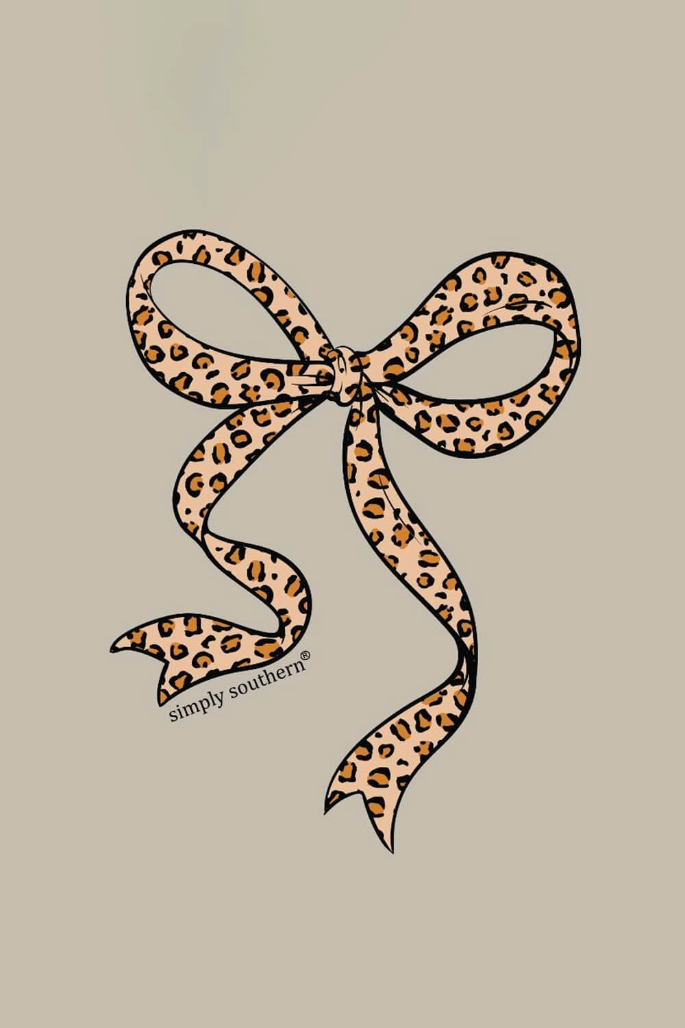 Simply Southern Leopard Bow T-Shirt for Women in Washed Ecru | SS-LEOBOW-WSHECRU Fashion Ready