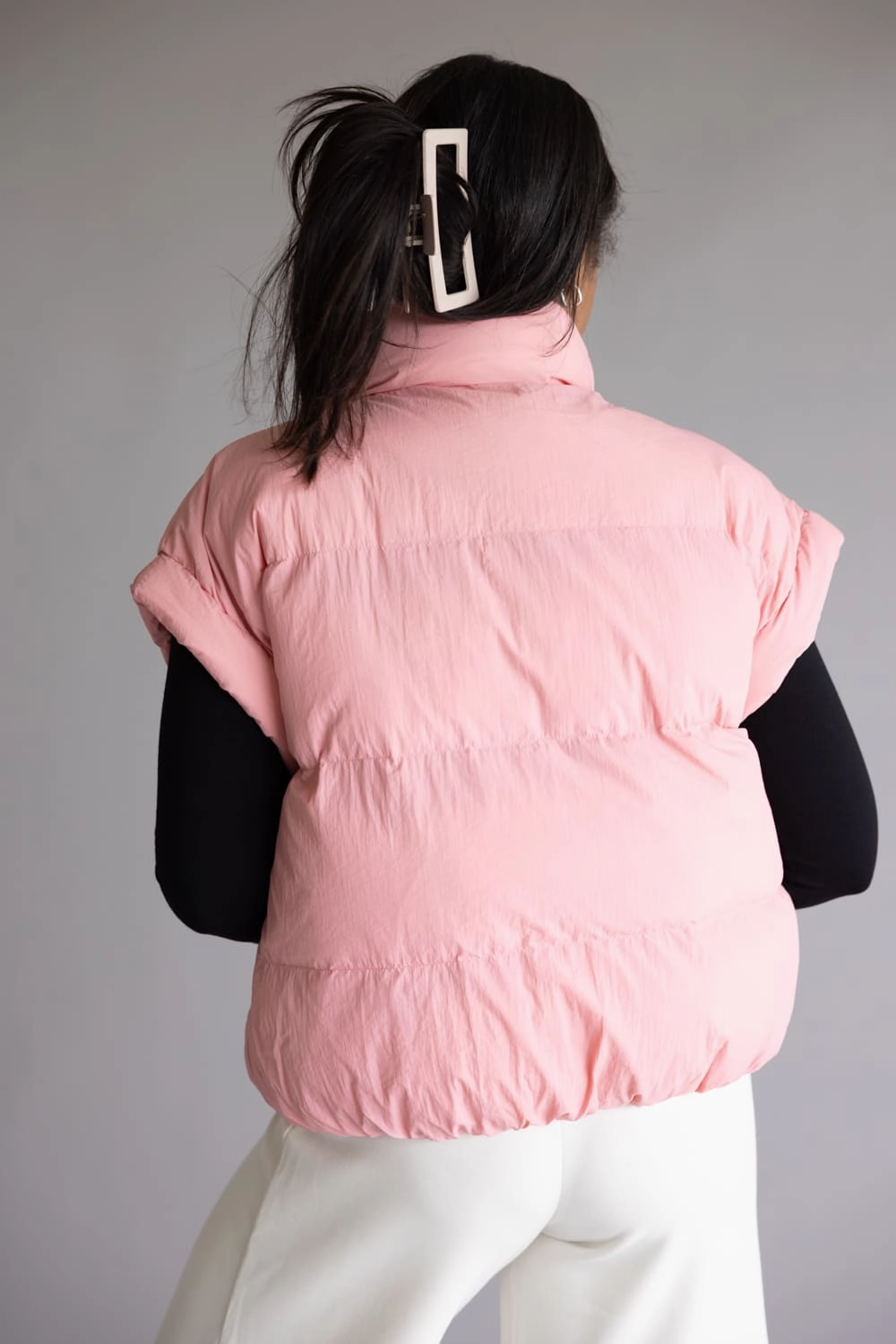 Rubberized Edging Simply Southern Lottie Puffer Vest for Women in Pink | PP-0225-VEST-LOTTIE-PETAL Essential City Piece