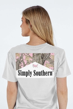 Classic Outfit Style Comfortable Touch Simply Southern Pink Camo Pack T-Shirt for Women in Star Grey | SS-CAOMPACK-STAR