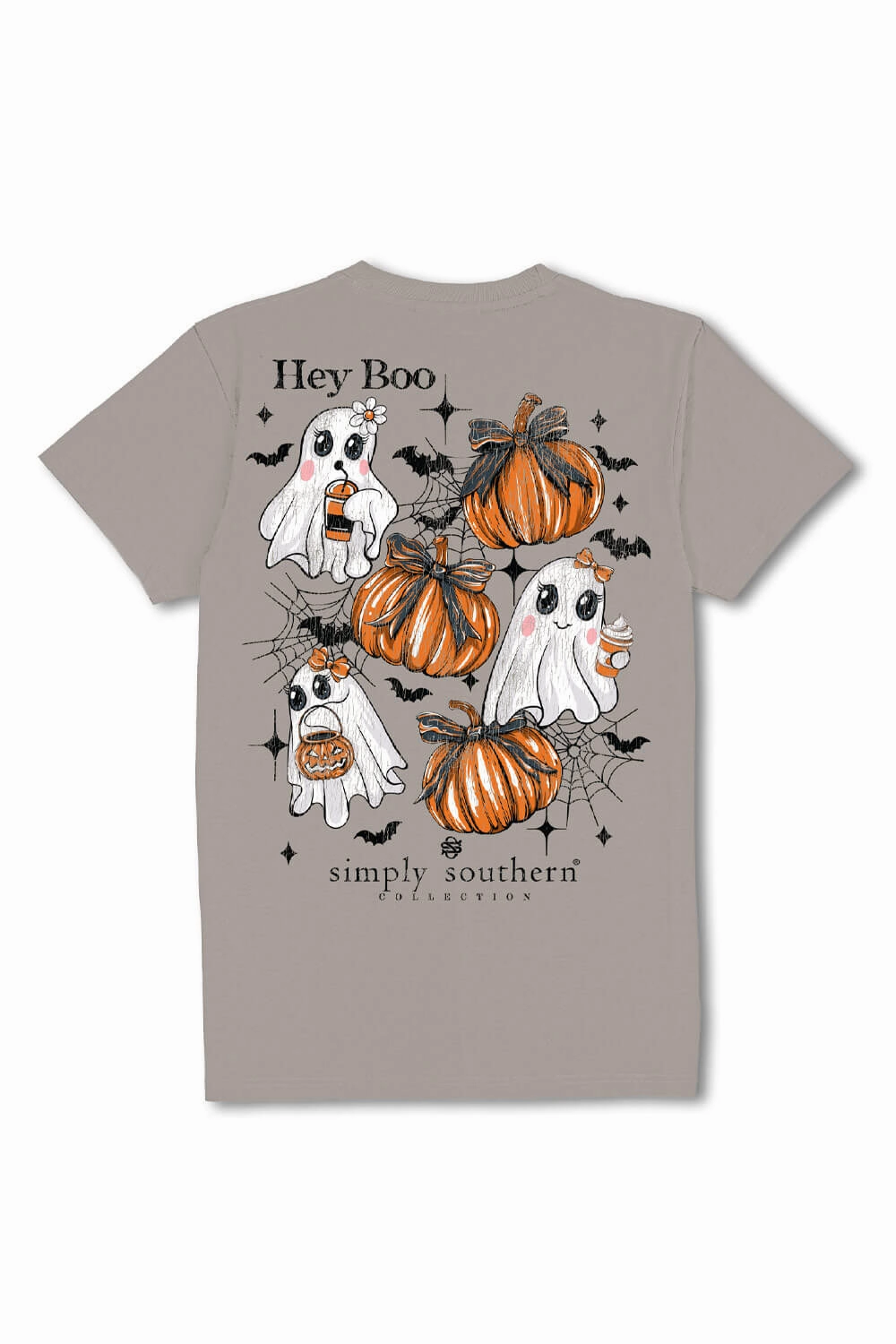 Simply Southern Plus Size Hey Boo T-Shirt for Women in Grey | EXT-SS-BOO-WSHSHDW adults' Effortless Comfort Wear