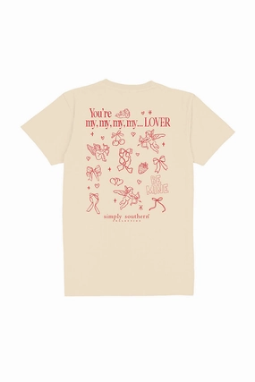 Casual Wearable Simply Southern Plus Size You??re My Lover T-Shirt for Women in Natural | EXT-SS-YOUARE-NATURAL
