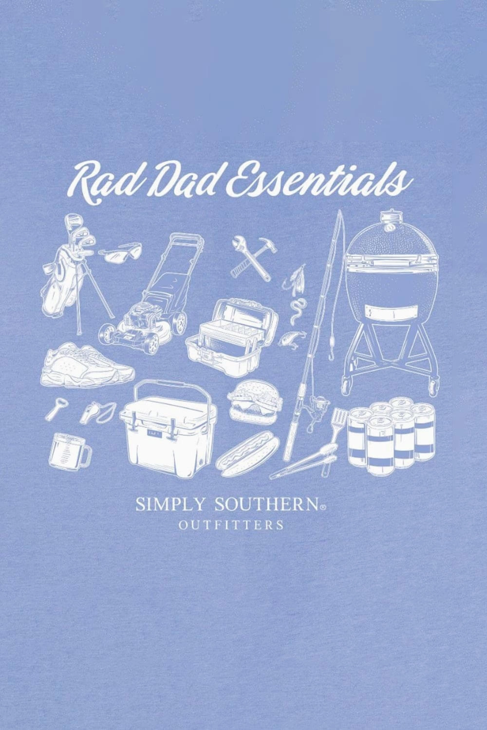 Simply Southern Rad Dad T-Shirt for Men in Brown | MN-SS-RADDAD-WAVE Round neck simplicity