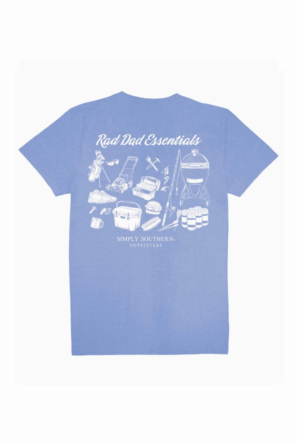 Breathable Fit Simply Southern Rad Dad T-Shirt for Men in Brown | MN-SS-RADDAD-WAVE