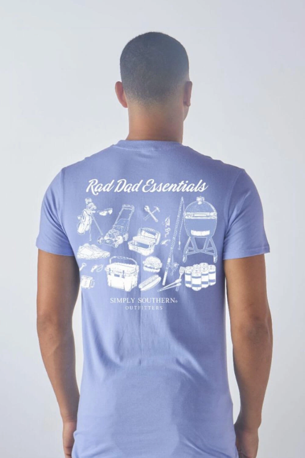 Seasonal Must-Have Simply Southern Rad Dad T-Shirt for Men in Brown | MN-SS-RADDAD-WAVE