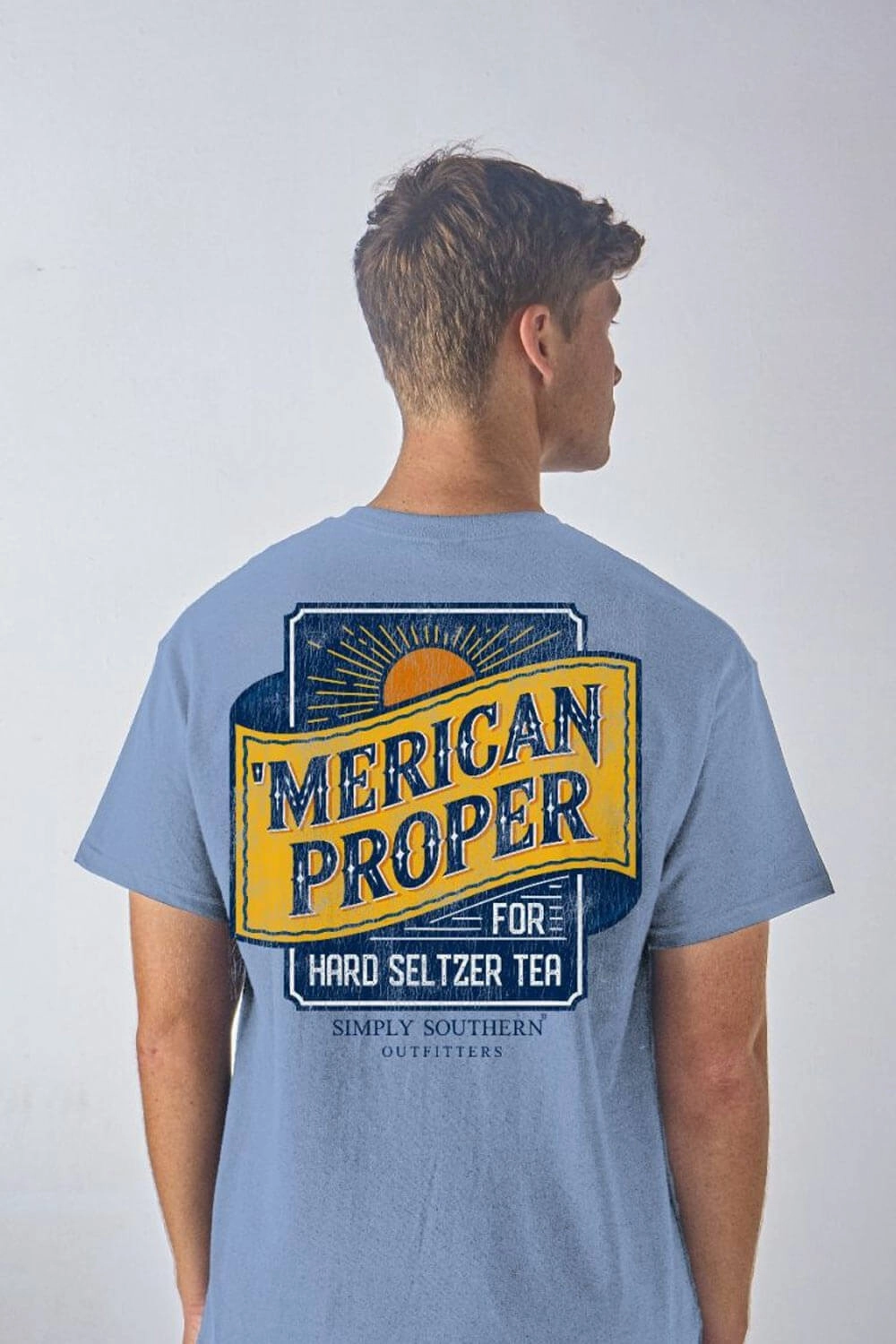 Simply Southern Seltzer T-Shirt for Men in Sea | MN-SS-TEA-WSHSEA Durable Knitwear Light and Fresh