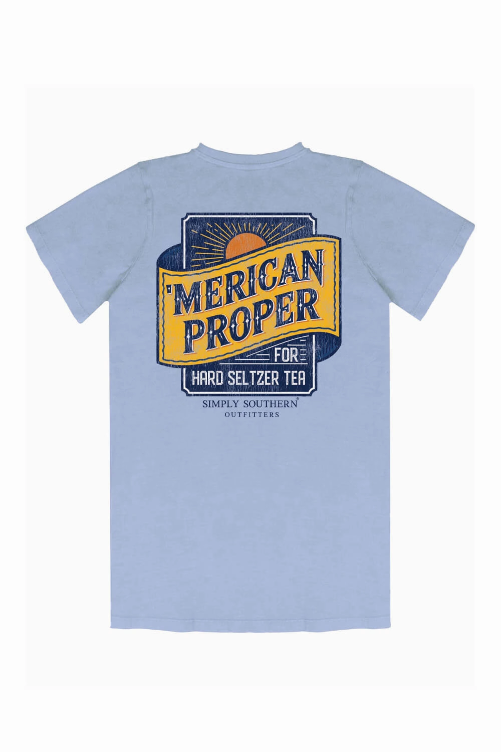 Fresh and Cool Simply Southern Seltzer T-Shirt for Men in Sea | MN-SS-TEA-WSHSEA