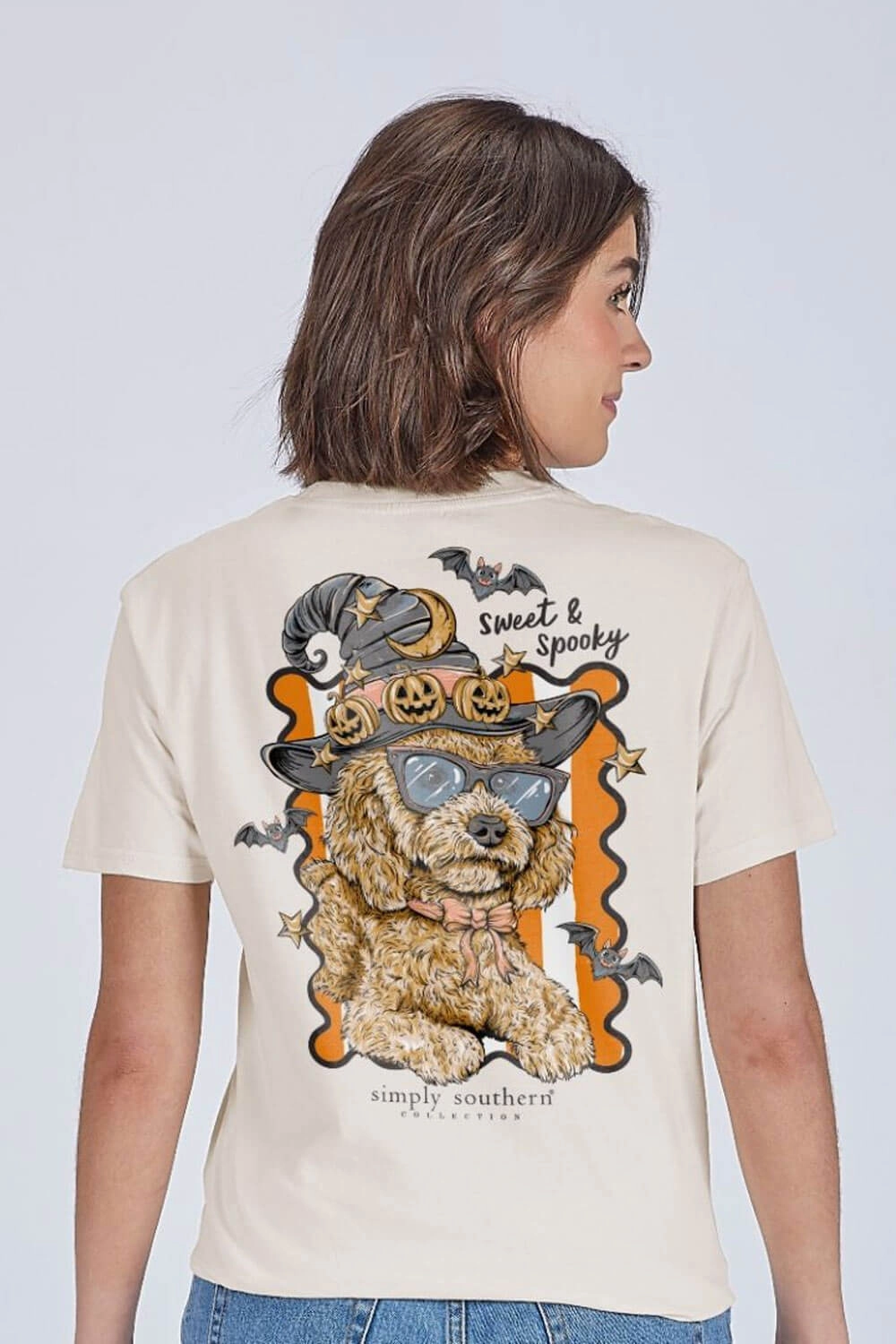 Simply Southern Sweet & Spooky T-Shirt for Women in Whisper White | SS-SWEETSPKY-WISP Award-winning