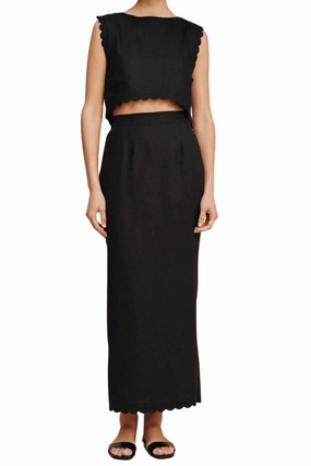 Zayla Pencil Skirt in Black Secure Closure