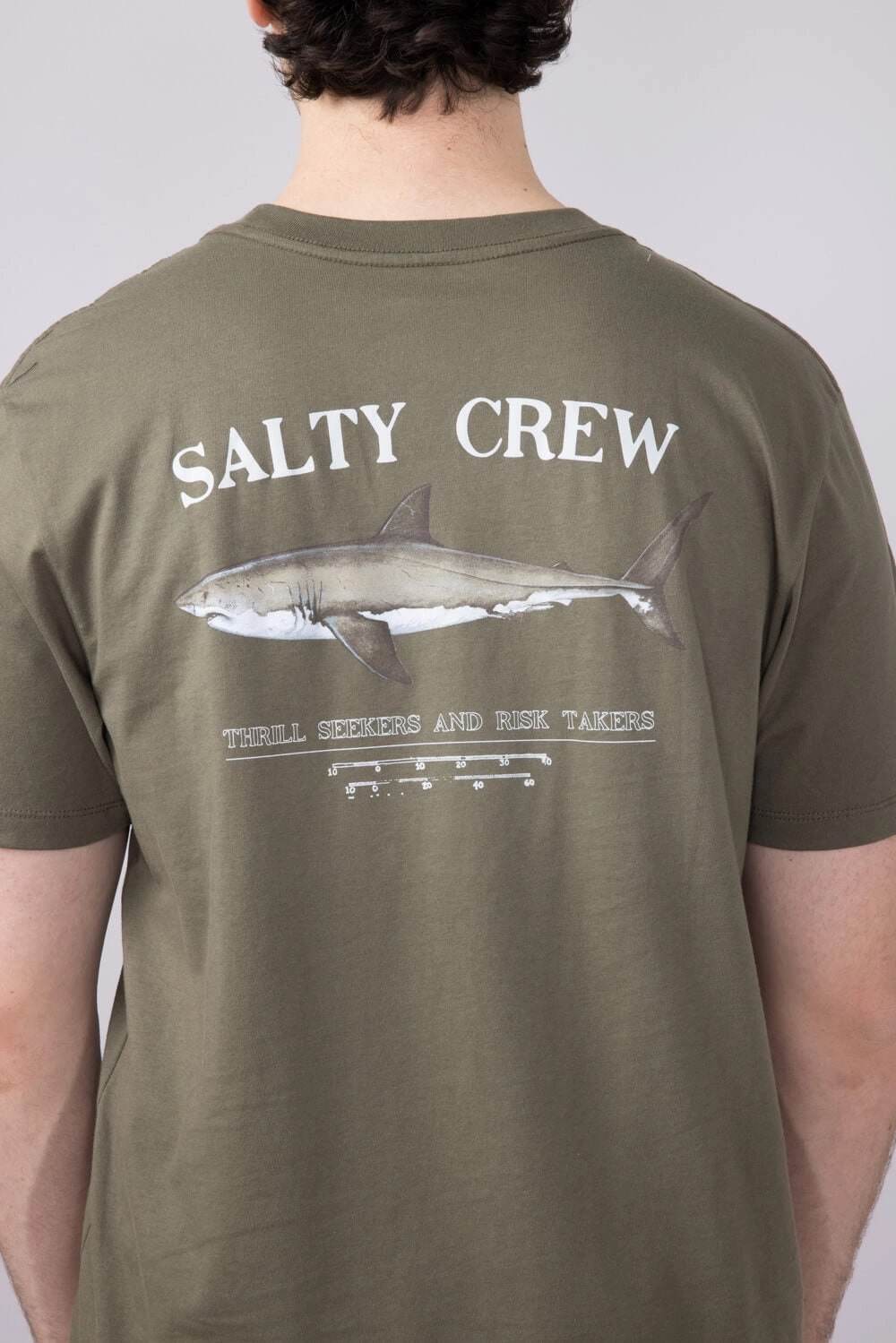 Salty Crew Bruce T-Shirt for Men in Dusty Olive | 20035067-DUSTY OLIVE Comfy Casual Wear Sleek Fit Wear