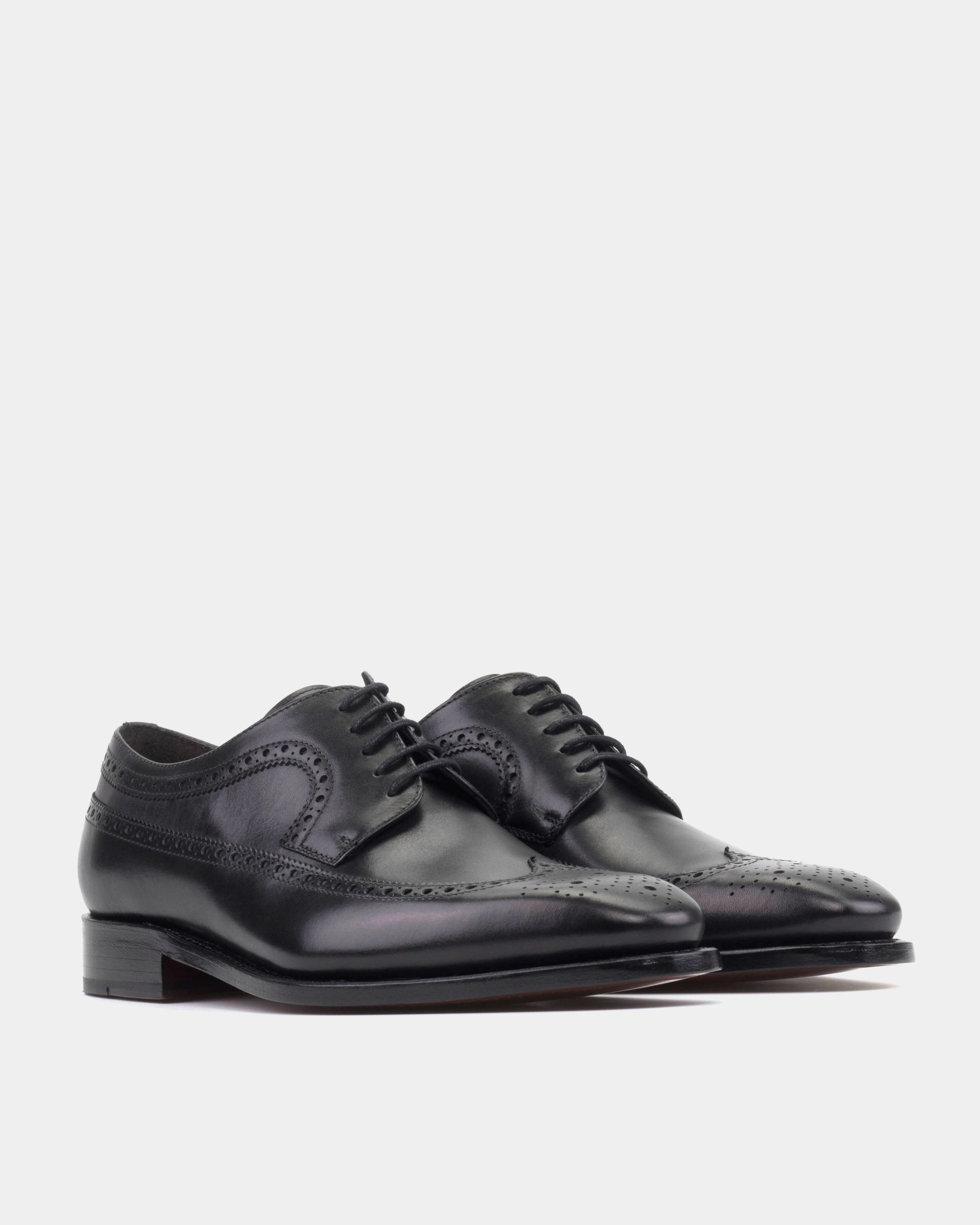 Smooth Closure Alex Black Wingtip Derby - 722