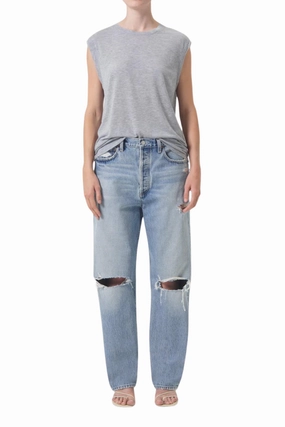 Plain style 90's Jean in Threadbare
