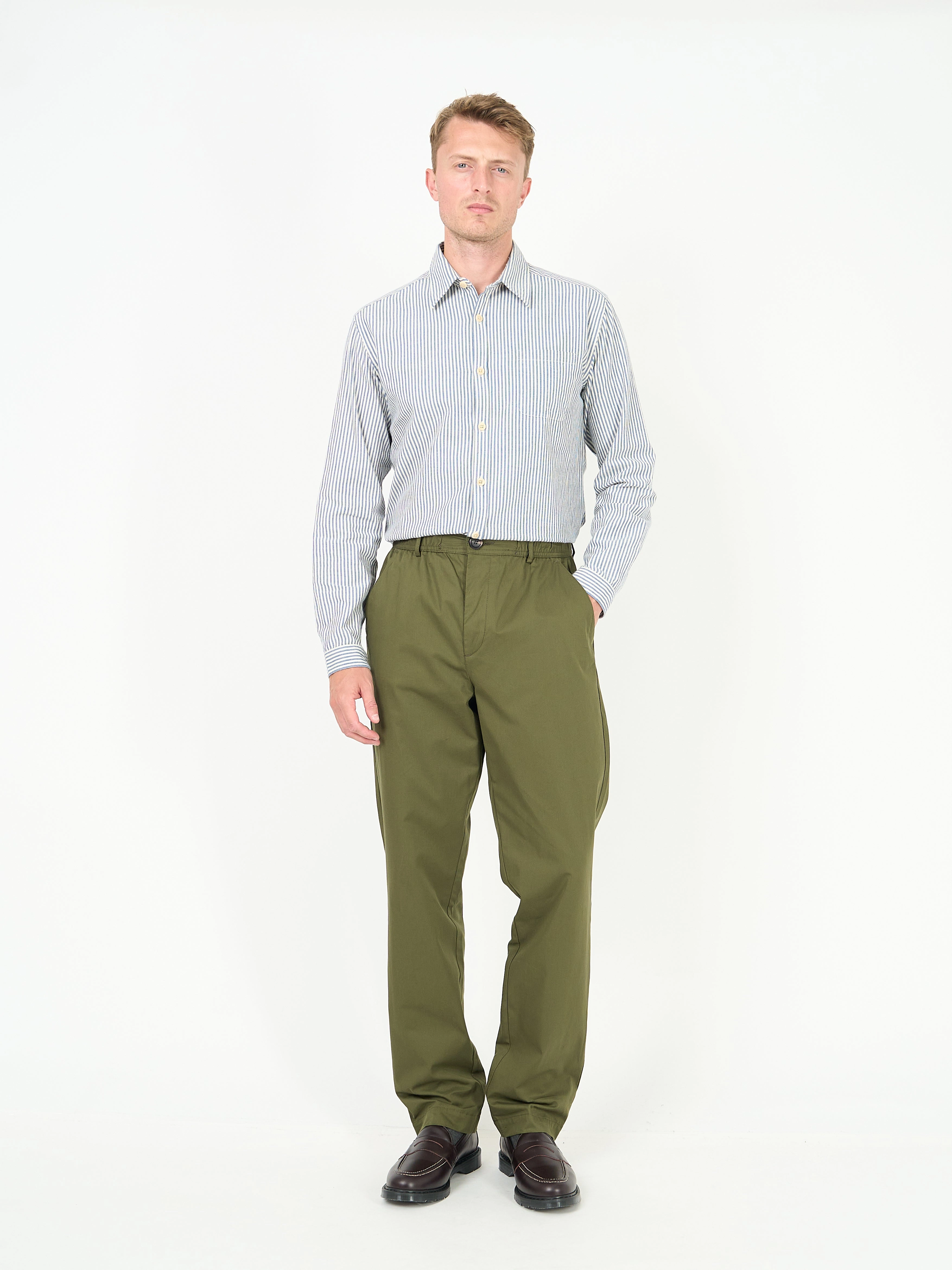 StainResistantCoating Drawstring Trousers Ashdown Green